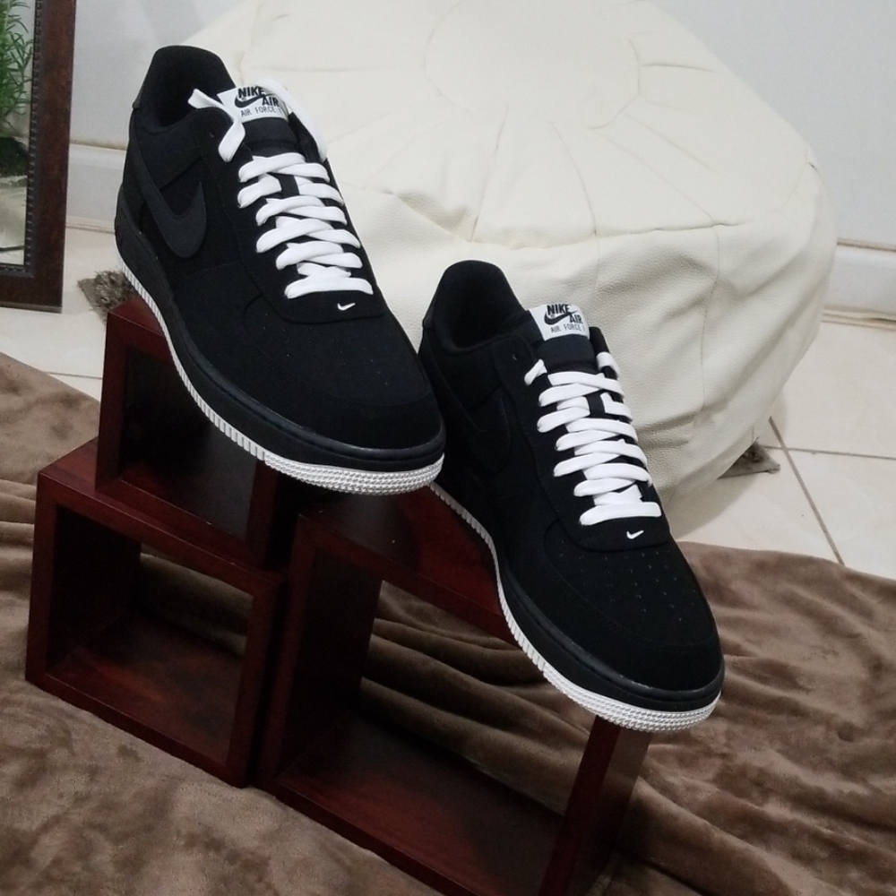 Jet Black 🎁🌠 Genuine Suede AF1 sneakers NEW